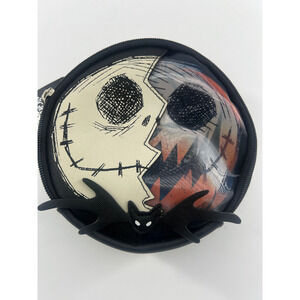 Disney Nightmare Before Christmas Bag Zip Around Black Circle Tim Burton New